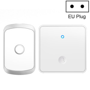 CACAZI FA50 Sonnette sans fil auto-génératrice 1 pour 1 bouton-poussoir, prise : (blanc) SC602B797-20